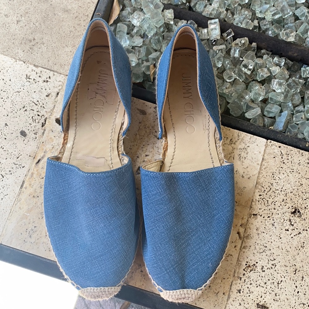 Jimmy Choo Dreya Denim Leather D’Orsay Size 39